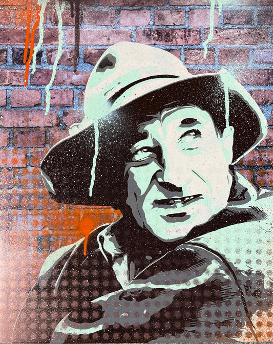 Barry Crump . Graffiti Portrait