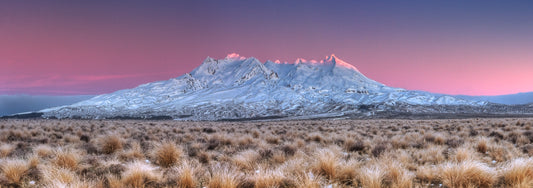 Pink Sunrise . Mt Ruapehu, New Zealand